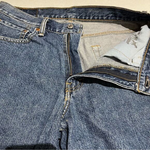 Levi's Shorts Blue Denim W32 Hi Rise mid-length - Picture 3 of 7
